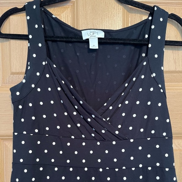 Ann Taylor Polka Dot Navy Dress - Picture 4 of 13